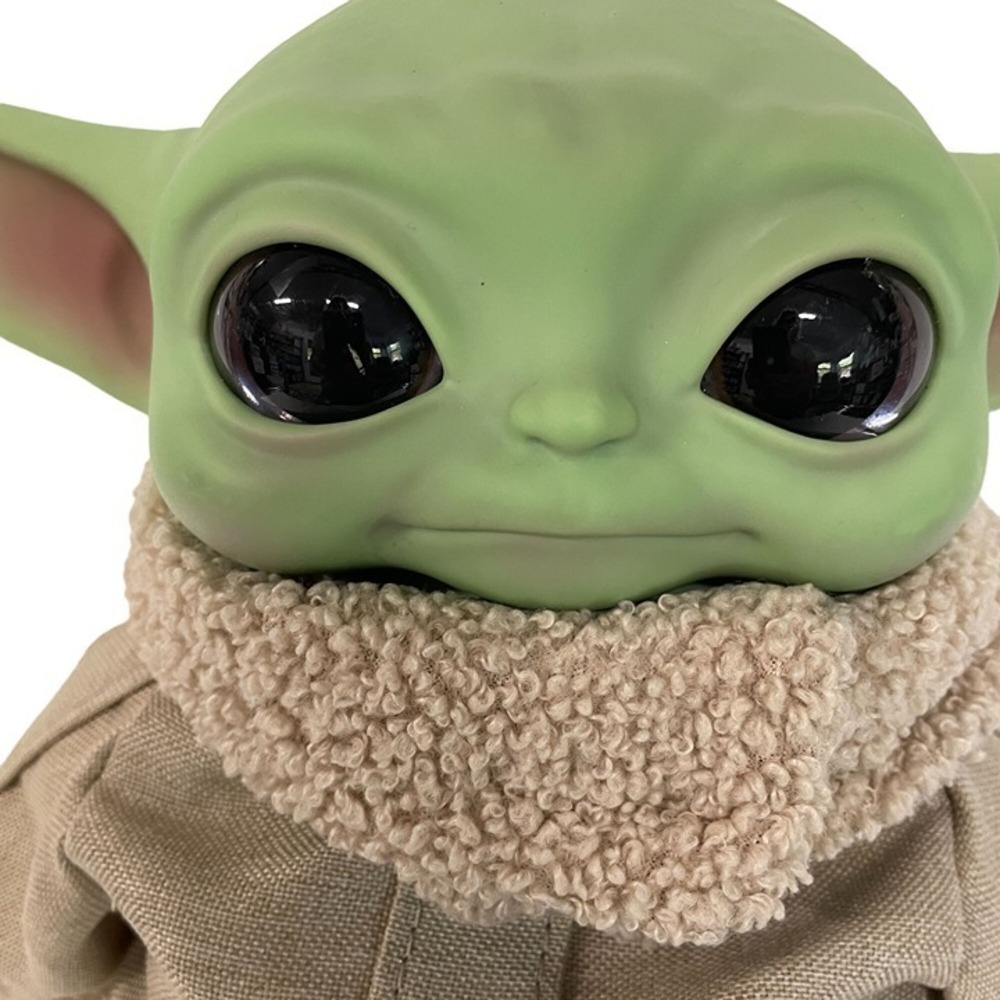 Star Wars the Child Grogu Baby Yoda 11" Plush Toy Brown Robe & Sherpa Trim - Picture 2 of 6